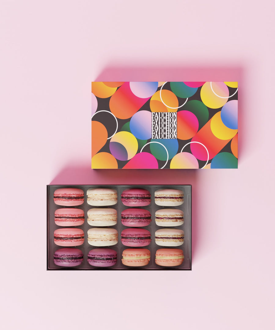 Coffret 16 macarons - Boite Mac