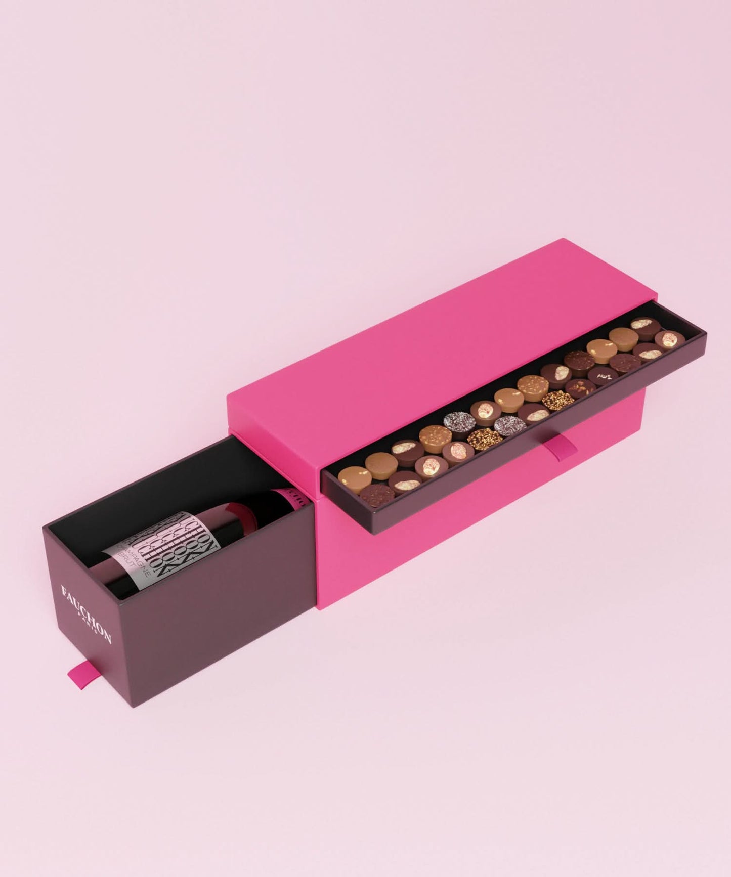 Coffret Magnum de Champagne et 30 Chocolats