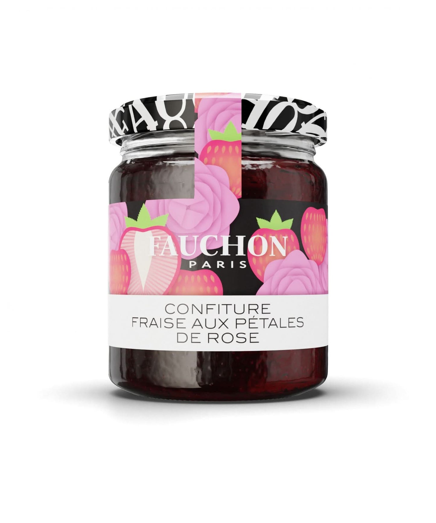 Confiture de fraise et pétales de rose