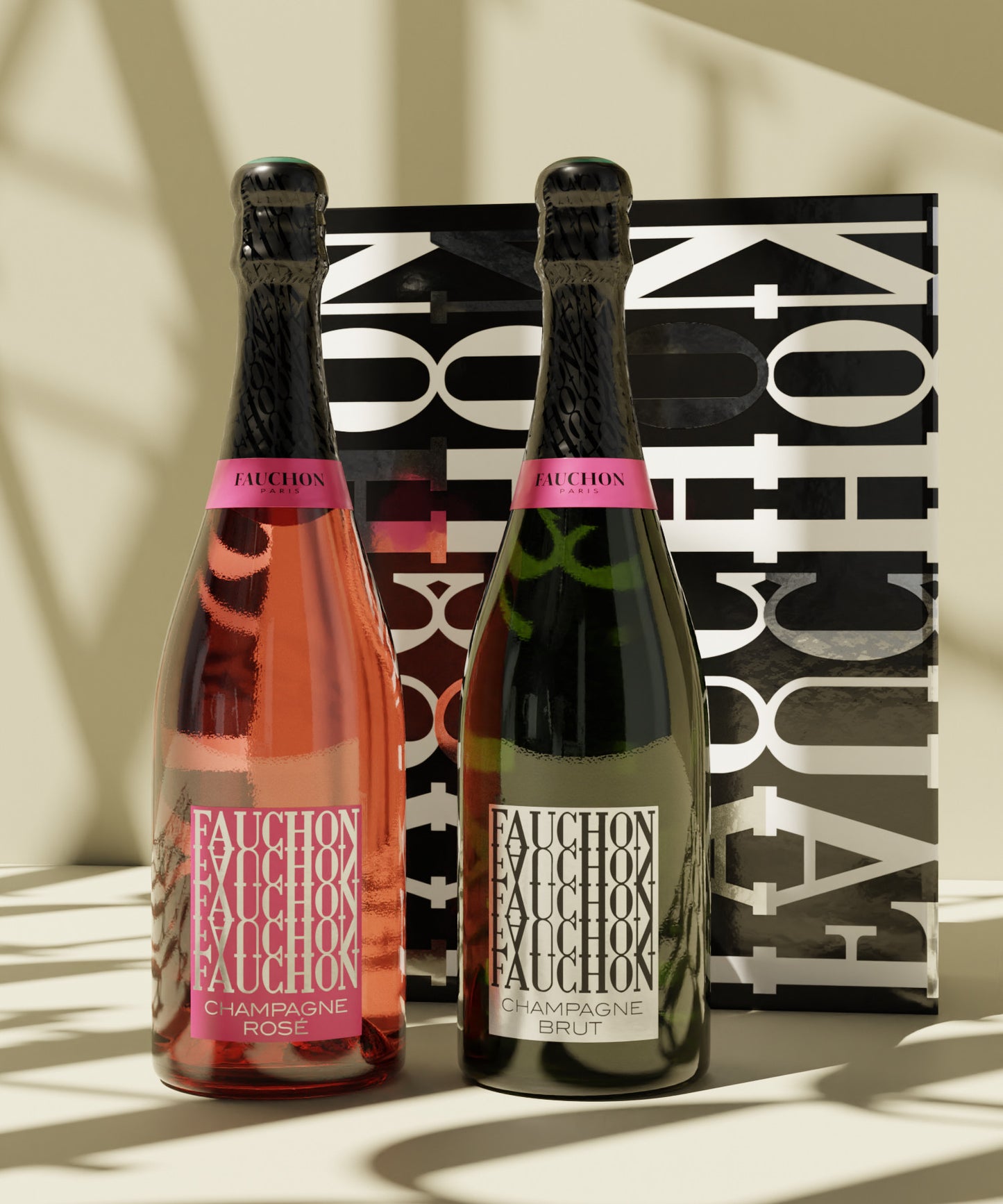 Duo de Champagnes FAUCHON brut et rosé