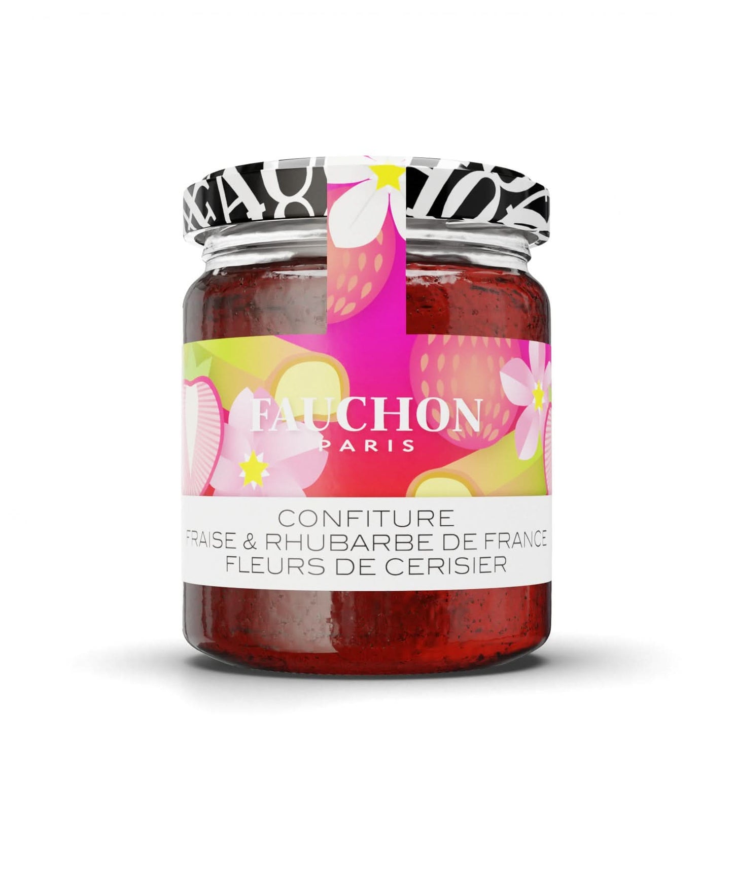 Confiture de fraise, rhubarbe et fleur de cerisier