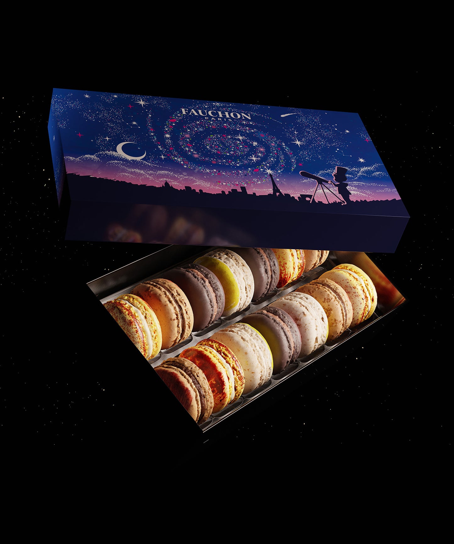 Coffret 14 macarons de Noël Constellation