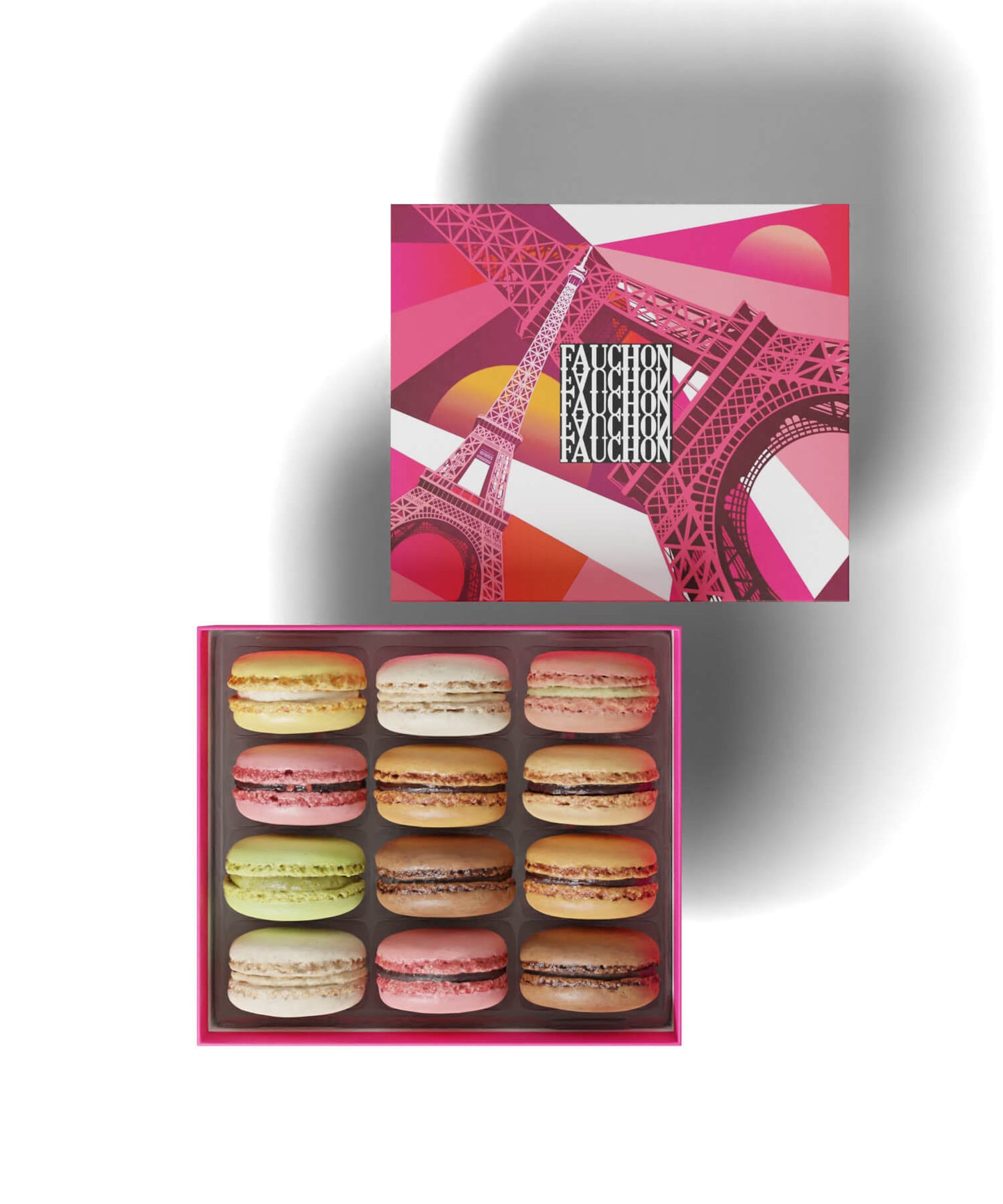 Coffret "décor Paris" de 12 macarons