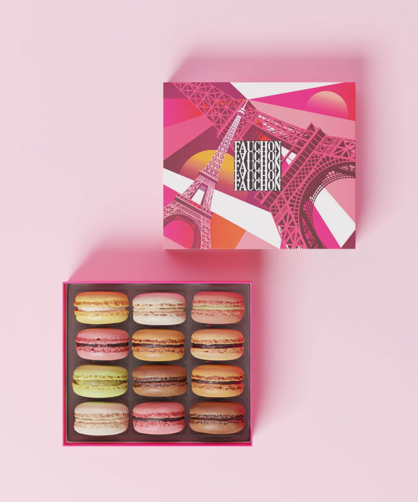 Coffret "décor Paris" de 12 macarons