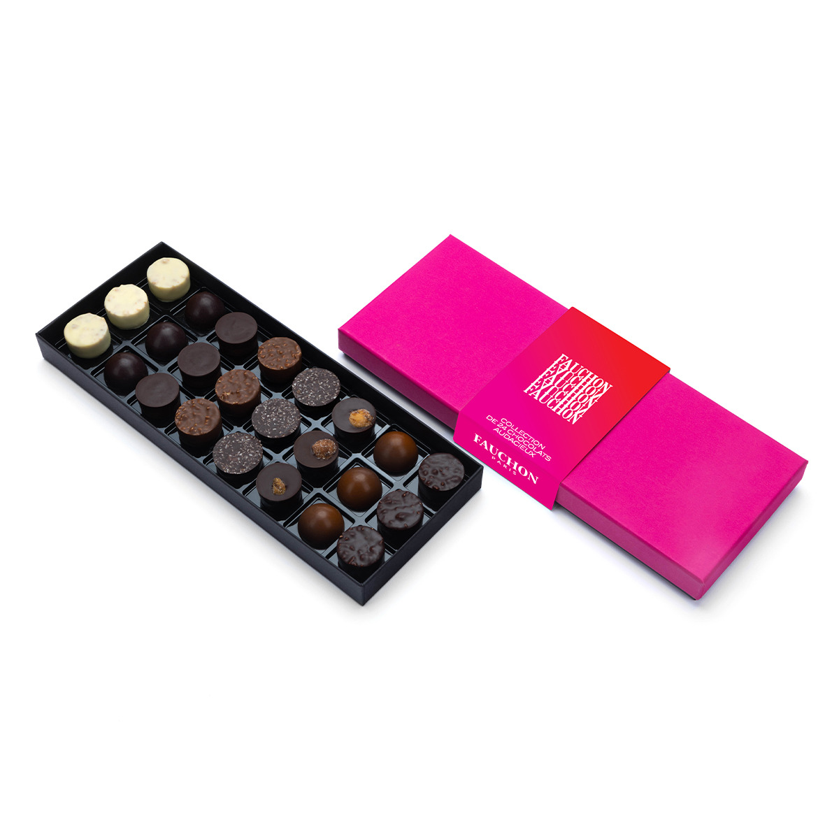 Coffret de 24 bonbons de chocolats noir - Idées cadeaux - Lenôtre
